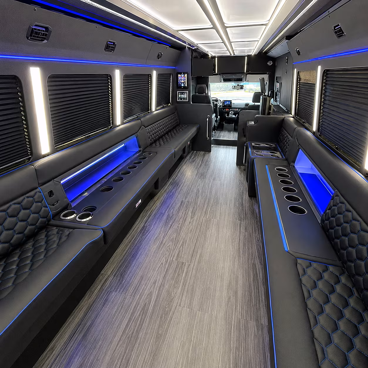 Las Cruces Private Event Transportation party bus interior