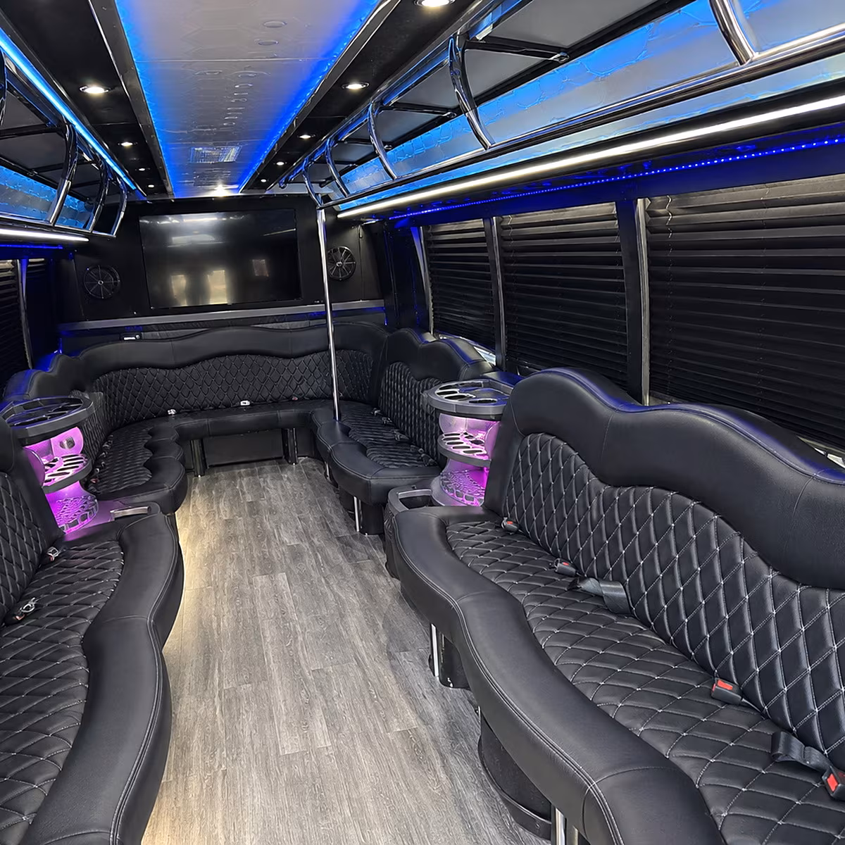 Las Cruces Winery Tour & Pub Crawl Transportation party bus interior