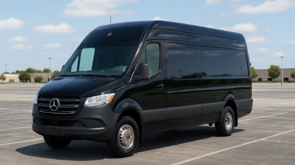 Exterior of Charter Bus Company Tucson's 14 Passenger Sprinter Limousine in Tucson