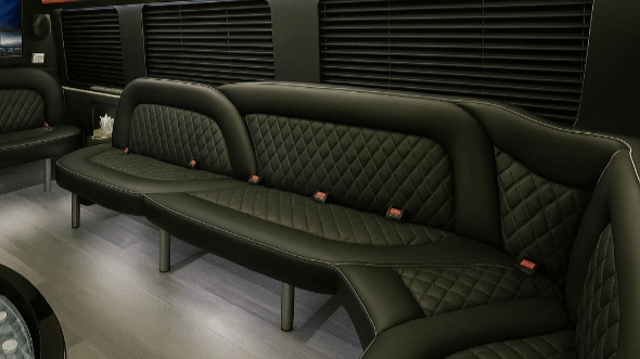 Interior of Charter Bus Company Tucson's 18 Passenger Party Bus in Tucson