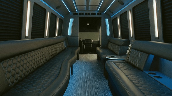Interior of Charter Bus Company Phoenix's 20 Passenger Party Bus in Phoenix