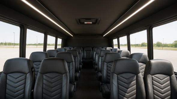 Interior of Charter Bus Company Las Cruces's 25 Passenger Mini Bus in Las Cruces