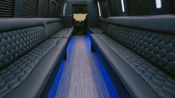 Interior of Charter Bus Company Phoenix's 25 Passenger Party Bus in Phoenix