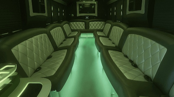 25 passenger party bus interior