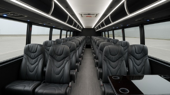 Interior of Charter Bus Company Las Cruces's 28 Passenger Minibus in Las Cruces