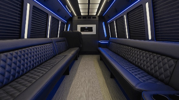 Interior of Charter Bus Company Phoenix's 30 Passenger Party Bus in Phoenix