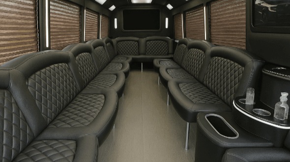 Interior of Charter Bus Company Scottsdale's 30 Passenger Party Bus in Scottsdale