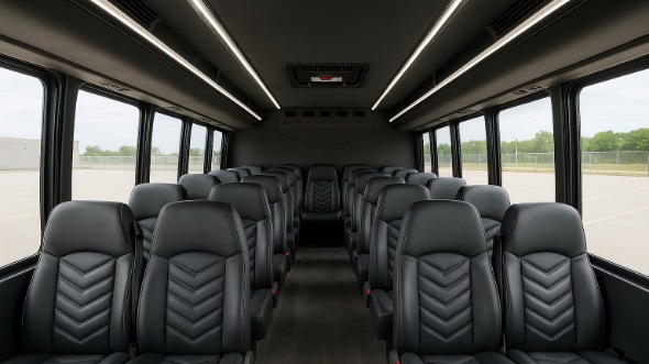 Interior of Charter Bus Company Las Cruces's 35 Passenger Mini Bus in Las Cruces