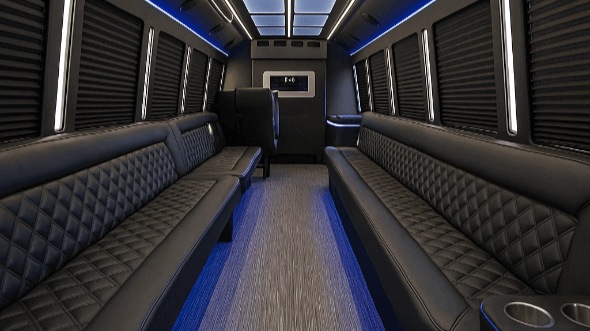 40 passenger party bus interior