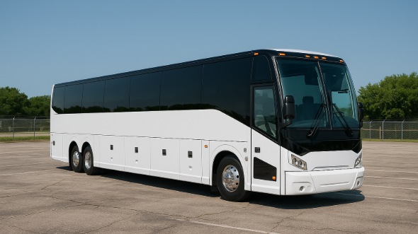 Exterior of Charter Bus Company Las Cruces's 44 Passenger Charter Bus in Las Cruces