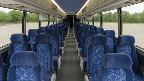 Interior of Charter Bus Company Las Cruces's 46 Passenger Charter Bus in Las Cruces