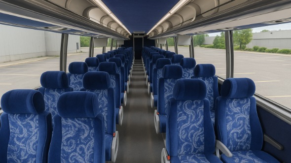 Interior of Charter Bus Company Las Cruces's 48 Passenger Charter Bus in Las Cruces