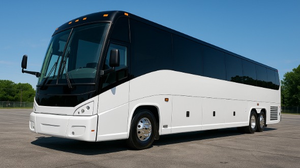 Exterior of Charter Bus Company Las Cruces's 55 Passenger Charter Bus in Las Cruces